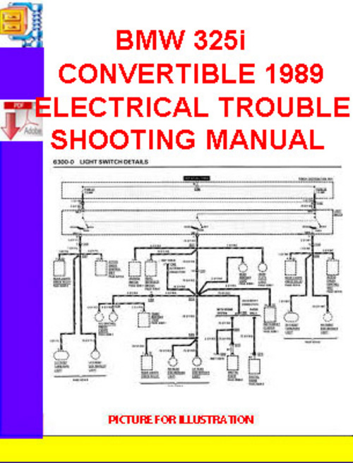 Product picture BMW 325i CONVERTIBLE 1989 ELECTRICAL TROUBLESHOOTING MANUAL