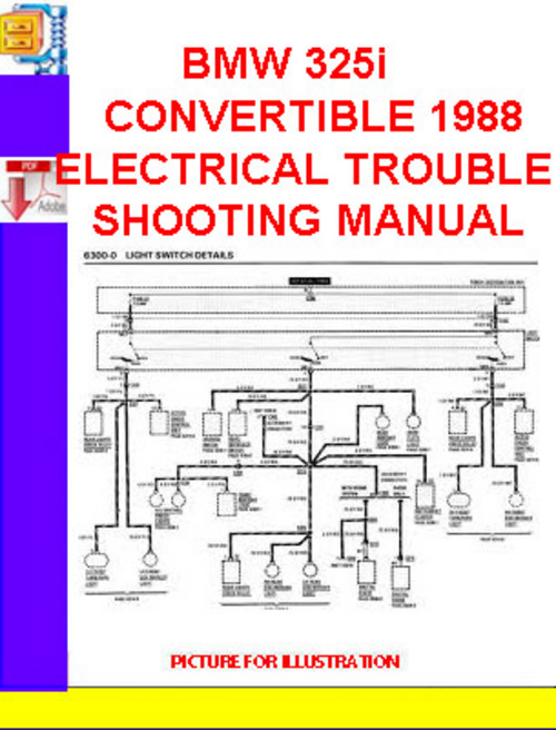 Product picture BMW 325i CONVERTIBLE 1988 ELECTRICAL TROUBLESHOOTING MANUAL