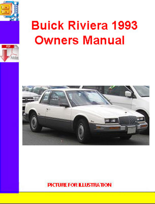 Product picture Buick Riviera 1993 Owners Manual