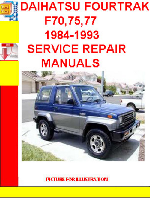 Product picture DAIHATSU FOURTRAK F70,75,77  1984-1993 SERVICE REPAIR MANUAL