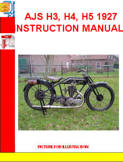 Product picture AJS H3, H4, H5 1927  INSTRUCTION MANUAL 