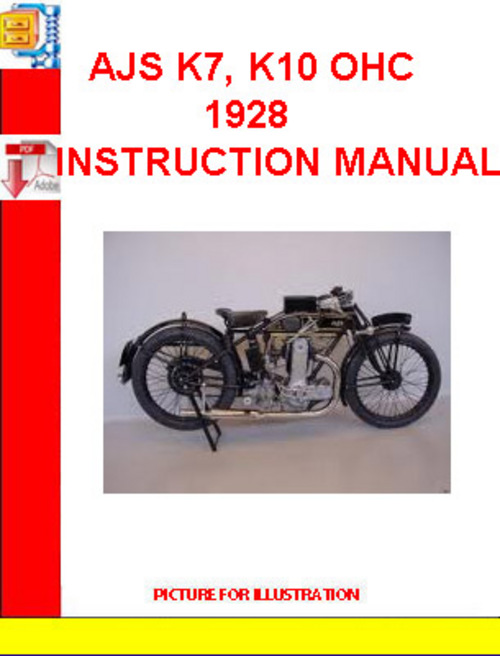 Product picture AJS K7, K10 OHC 1928 INSTRUCTION MANUAL