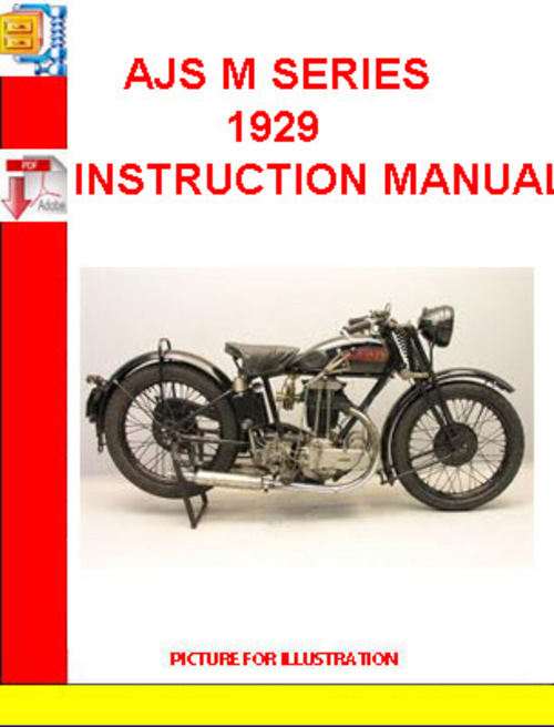Product picture AJS M SERIES 1929 INSTRUCTION MANUAL