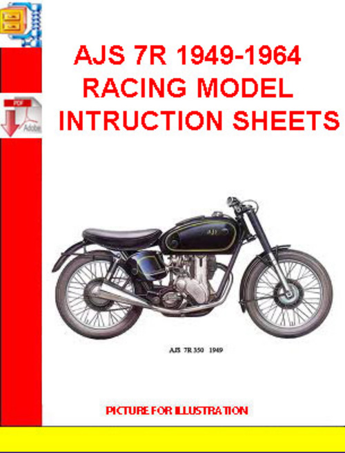 Product picture AJS 7R 1949-1964 RACING MODEL INTRUCTION SHEETS 