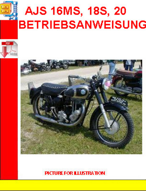 Product picture AJS 16MS, 18S, 20 BETRIEBSANWEISUNG 1954