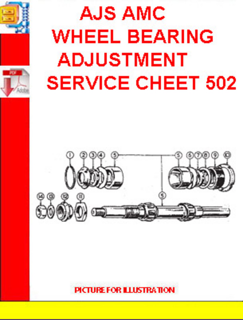 Product picture AJS AMC WHEEL BEARING ADJUSTMENT SERVICE SHEET 502