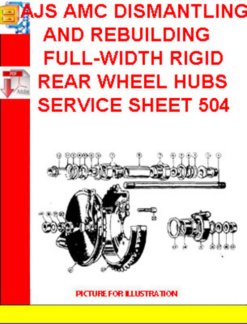Product picture AJS AMC DISMANTLING AND REBUILDING FULL-WIDTH RIGID REAR WHE