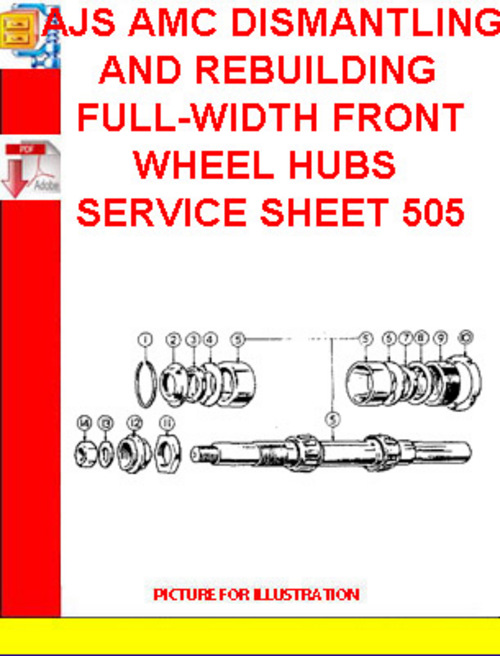 Product picture AJS AMC DISMANTLING AND REBUILDING FULL-WIDTH FRONT WHEEL HU