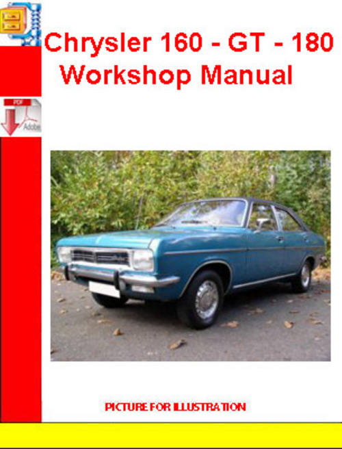 Product picture Chrysler 160 - GT - 180 Workshop Manual