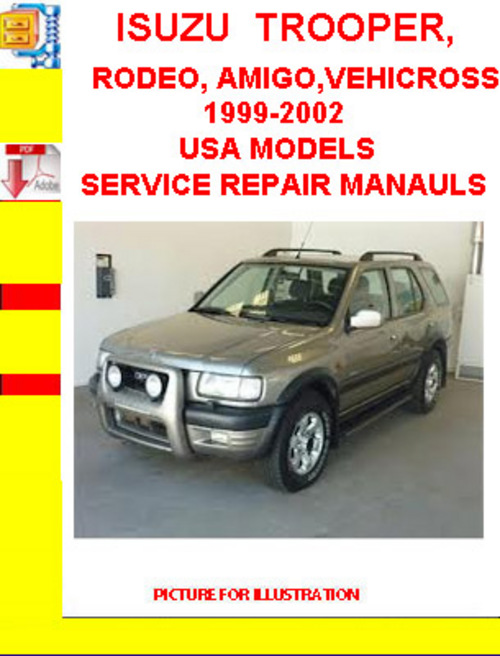 Product picture ISUZU  TROOPER, RODEO, AMIGO, VEHICROSS 1999-2002 USA MODELS