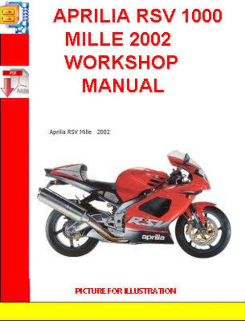 Product picture APRILIA RSV 1000 MILLE 2002 WORKSHOP MANUAL