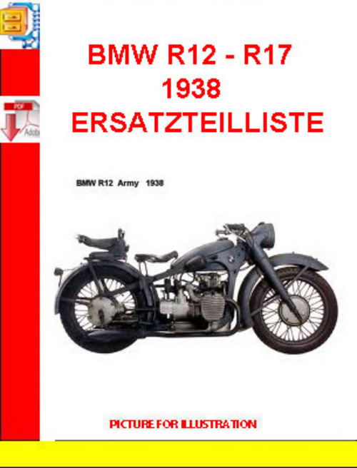 Product picture BMW R12 - R17 1938 ERSATZTEILLISTE