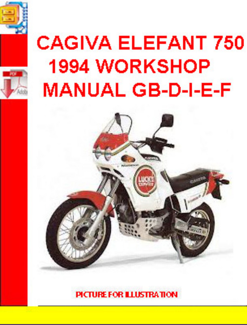 Product picture CAGIVA ELEFANT 750 1994 WORKSHOP MANUAL GB-D-I-E-F