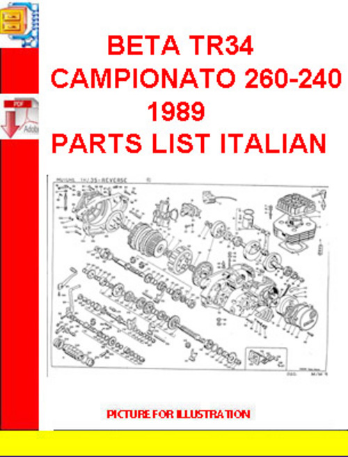 Product picture BETA TR34 CAMPIONATO 260-240 1989 PARTS LIST ITALIAN