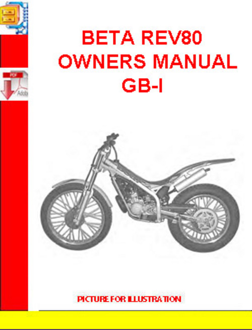 Product picture BETA REV80 OWNERS MANUAL GB-I