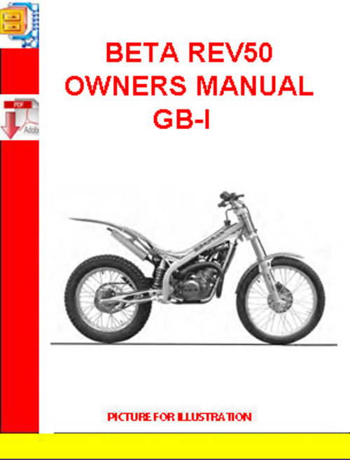 Product picture BETA REV50 OWNERS MANUAL GB-I