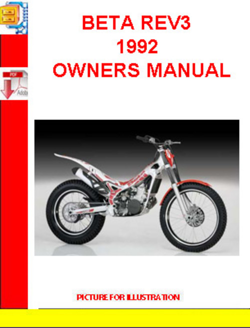 Product picture BETA REV3 1992  OWNERS MANUAL