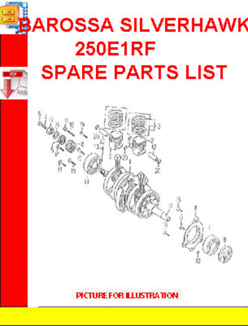 Product picture BAROSSA SILVERHAWK 250E1RF SPARE PARTS LIST