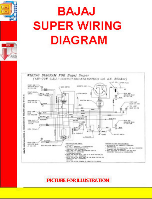 Product picture BAJAJ  SUPER WIRING DIAGRAM