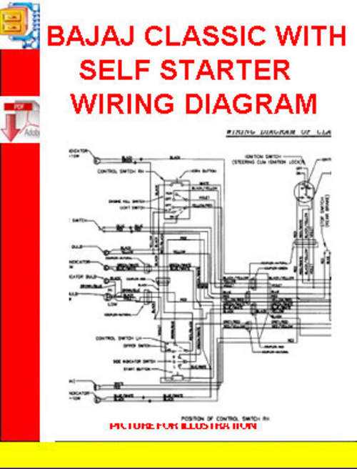 Product picture BAJAJ CLASSIC WITH SELF STARTER WIRING DIAGRAM